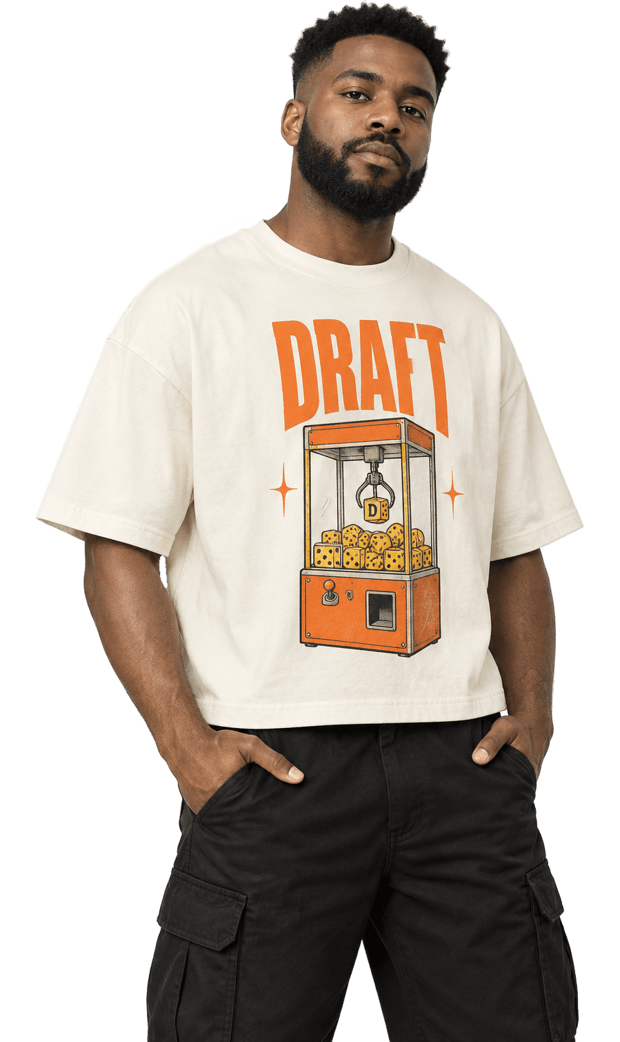 Model wearing a Draft Patterns crop tops design